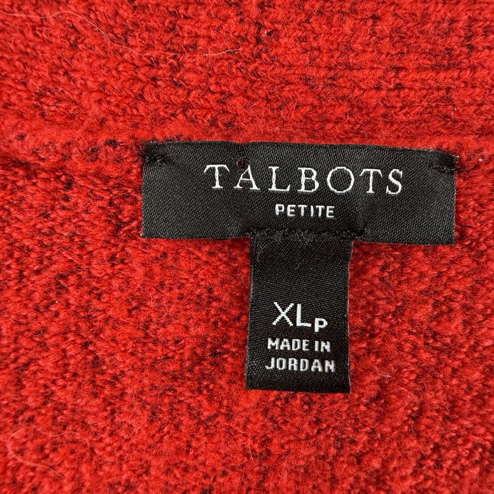 Talbots Cardigan Sweater‎ Womens XLP Red Jewel Buttons V Neck Pockets Christmas - Picture 5 of 12